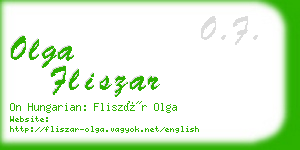 olga fliszar business card